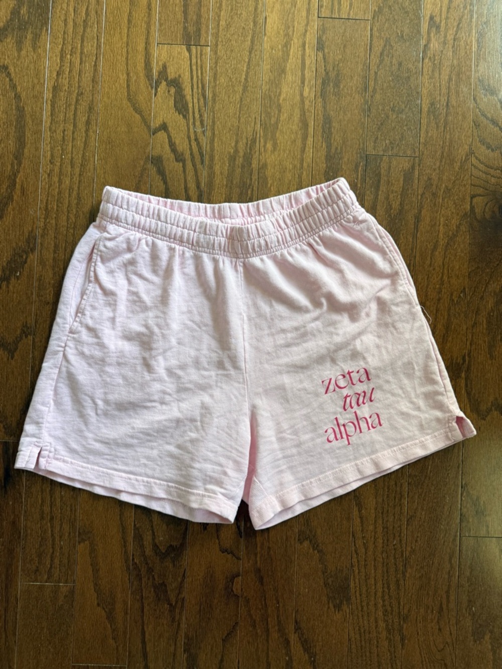 Zeta Tau Alpha Pink Relaxed Athletic Shorts